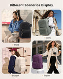 LOVEVOOK Laptop Backpack for Women with Large Capacity Cup Pocket, 15.6 inch Work Purse Travel Bag for Teacher Nurse, Waterproof Computer Business Back Pack, Cute Bookbag for School College, Black