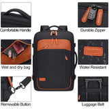 Lumesner Carry on Travel Backpacks, Extra Large 40L Flight Approved Bag for Men & Women,Expandable Suitcase Backpack With 4 Packing Cubes,Water Resistant Luggage Daypack Business Weekender Bag, Black