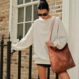 KALIDI Hobo Bag Vegan Leather Crossbody Bags Women Casual Work Tote Bag Messenger Bag Stylish Shoulder Travel Slouchy Purse