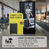 NINETYGO Carry On Luggage 22x14x9 Airline Approved, 20 Inch Luggage with Smooth Spinner Wheels, Expandable, Hard Shell PC Suitcase, Lightweight Travel Luggage, TSA Approved (Black, Rhine Max)