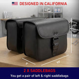 Nomad Motorcycle Saddlebags – Universal Throw Over Saddle Bag for Cruiser, Touring & Chopper Bikes – Heavy Duty, Waterproof, Secure Numeric Lock, Easy Mount, Rider Storage