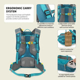 SKYSPER Hiking Backpack for Men Women, 35L Travel Backpack Waterproof Camping Backpack Outdoor Lightweight Daypack