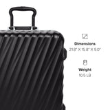 TUMI 19 Degree Frame Continental 4 Wheel Carry-On - Lightweight Suitcase - Hard Shell Luggage - 21.8" X 15.8" X 9.0" - Black Textured