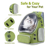 Pawstrip Cat Backpack Carrier with Large Space Bubble Window, Airline Approved Breathable Pet Carrier for Small Dogs Cats up to 15lbs, Foldable for Travel Hiking & Outdoor Use