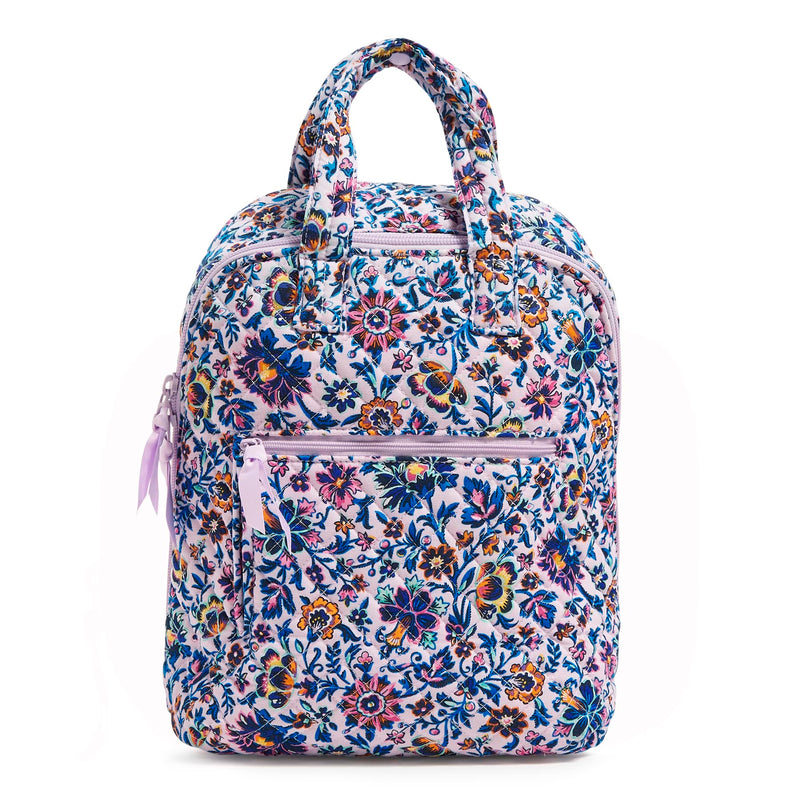 Vera Bradley Women's Cotton MiniTotepack Backpack, Cloud Vine Multi - Recycled Cotton, One Size