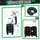 Inprof Kid’s Luggage Set 2 Piece Suitcase Set 16’’ Hardside Luggage with Spinner Wheels Girls Boys Carry on Toddler Luggage Travel Rolling Luggage Carry on Luggage Airline Approved
