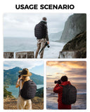 BAGSMART Camera Bag for DSLR, Waterproof Camera Backpacks for Photographers, Camera Case with Laptop Compartment-15.6" Black