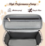 Modoker Dog Travel Bag Organizer for Supplies with 2 Food Containers, 2 Collapsible Bowls & Feeding Mat, Airline Approved Dog Travel Accessories Duffel Bag for Weekend Trips, Camping & Beach, Beige
