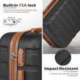 Coolife Luggage 4 Piece Set Suitcase Spinner Hardshell Lightweight TSA Lock(family set-blue, 16/20/24/28)