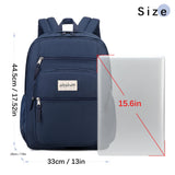 abshoo Big Student Backpack for School Water Resistant Lightweight College Bookbag Travel Backpack (Navy)