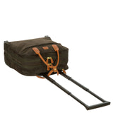 Bric's Life Tropea Carry On Spinner Luggage - Luxury Lightweight Suitcase with Spinner Wheels and Faux Suede Finish - 16", Olive