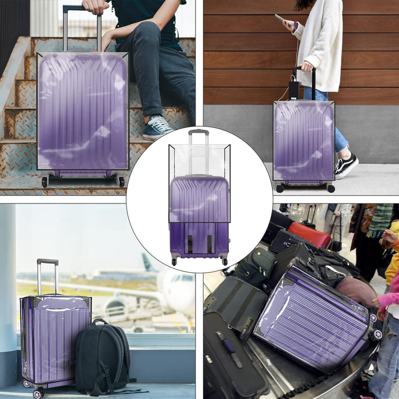 Cosmos 1 Pc Luggage Cover Clear PVC Suitcase Cover Protector Travel Luggage Transparent Protective Cover Waterproof and Dustproof Luggage Suitcase Protector for Women and Men (30 Inch)