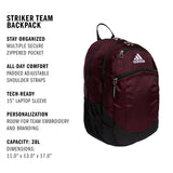 Striker Team Sports Backpack for soccer and more, workout bag for men and women
