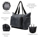 Baggallini Women's Carryall Expandable Packable Tote, Midnight Blossom