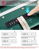 Hanke 26 Inch Large Checked Luggage PC Hard Shell Luggage Top Opening Travel Luggage Suitcases with Wheels for Woman Men.(Dark Green)