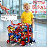 Bioworld Spider-Man All-Over Print 18" Ride-On Luggage