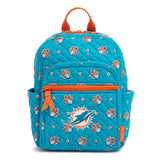 Vera Bradley Women's Cotton Nfl Small Backpack (Multiple Teams Available), Miamidolphinsonaqua/Orangebandana, One Size | Backpacks4Less