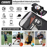 Ciihars Soccer Bag - Soccer Backpack with Ball Holder,Sport Equipment Bags gifts for soccer stuff Water resistant Includes Separate Cleat Fit Basketball Volleyball Football