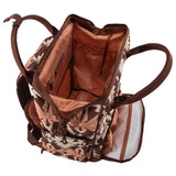 Wrangler Aztec Backpack Organized Daypack Travel Baby Bag with Stroller Strap and Side Bottle Pockets WG2204-9110BR