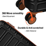 AAIVV 4 Piece Luggage Set Expandable ABS Travel Suitcase Set TSA Lock Hardshell Durable Lightweight Traveling Luggage Sets Gift for Back to School (Black, 28in26in20in13in)