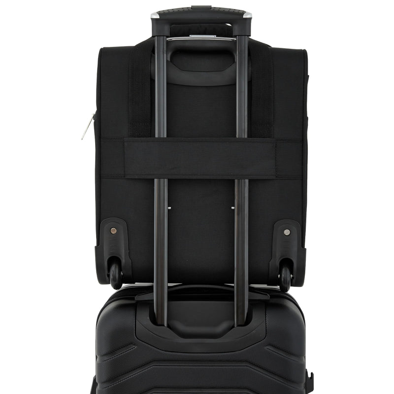 French Connection 16" Underseat Carry-On Luggage with USB/USB-C Ports, Black