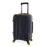 Nautica Maker Hardside Spinner Luggage, lightweight, Navy/Yellow, Carry-On 21-Inch