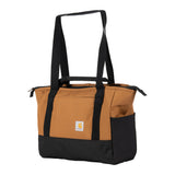 Carhartt Horizontal Zip Classic Laptop Tote Bag, Durable Water Repellent Material W/ 17" Tablet Sleeve, Carhartt Brown