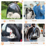 Cat Carrier Backpack, Cat Carrier Backpack for Small Medium Cat Puppy Dog, Transparent Space Capsule Pat Carrier Backpack, Airline-Approved Pet Carrier, Designed for Travel Hiking Walking Camping