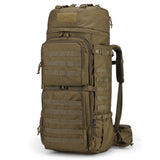 Mardingtop 75L Molle Hiking Internal Frame Backpacks with Rain Cover for Camping,Backpacking,Travelling(Khaki)