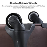 Hanke 3 Piece luggage Sets Softside Expandable luggage with Spinner Wheels TSA Lock,Travel Lightweight Luggage Sets,Coffee