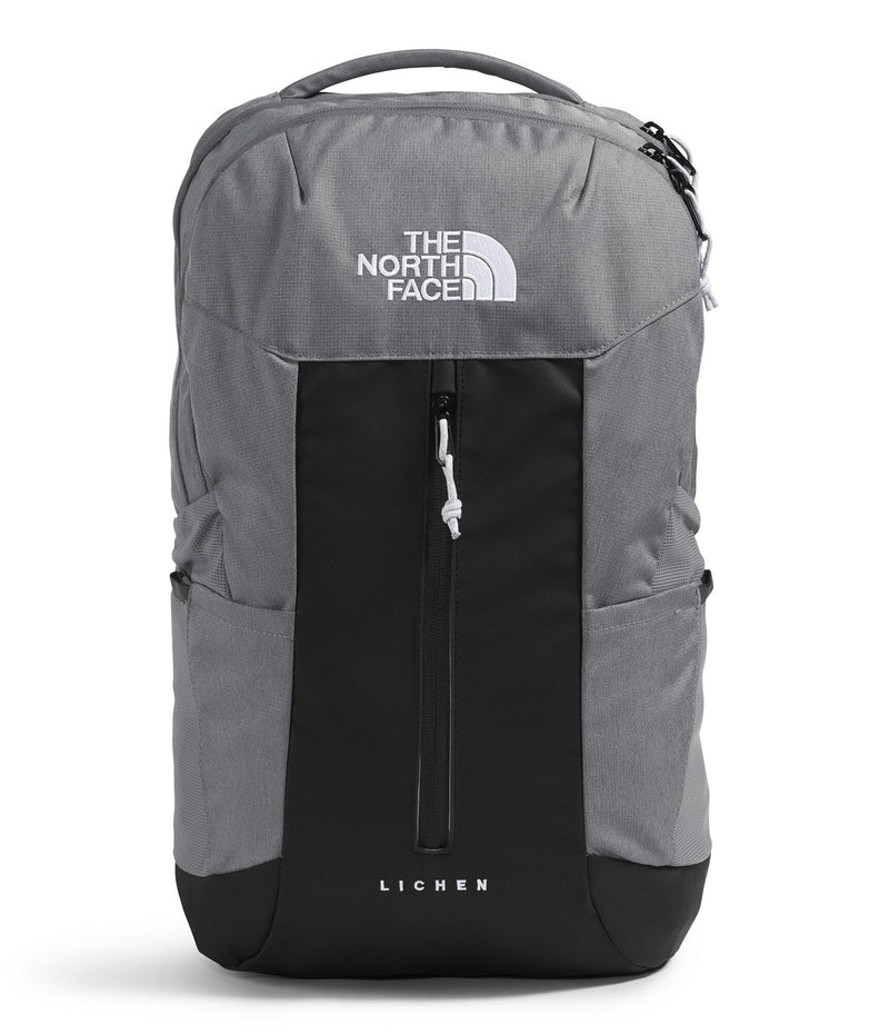 The North Face Lichen Daypack - Everyday Commuter Backpack, Laptop Sleeve, Water Bottle Pockets, Center Front Pouch, Smoked Pearl Dark Heather/TNF Black, One Size