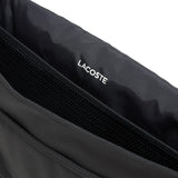 Lacoste Kome Shoulder Messenger Bag with iPad Pocket for Men, Noir, Noir, Western