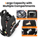 CROSSGEAR Large Travel Laptop Backpack, Water-resistant Daily Backpacks, Fits 17.3" Laptop, Durable Business Computer Bookbag Office Laptop Bag with Charging Port Gift for Men Trave Essentials