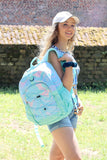 Choco Mocha Teal Backpack for Teen Girls, Travel School Backpack for Girls Middle School Large Bookbag 18 Inch, Green