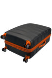 Rockland Melbourne Hardside Expandable Spinner Wheel Luggage, Charcoal, Checked-Large 28-Inch