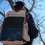 Large Hemp Backpack Multi 8 Functional Pocket Bag - Eco Friendly Unisex Rustic Durable Day Backpack by Freakmandu