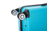 Rockland Malibu Hardside Spinner Wheel Luggage, Turquoise, 19", 24", 28"