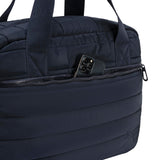 PUMA Isla Carryall, Trendy Weekender with Shoe Pocket, Removable Strap & Quilted Style, New Navy
