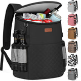Tuwubi Soft Cooler Backpack 30 Cans/45 Cans, Backpack Coolers Insulated Leak Proof Thermal Lunch Backpack for Men Work Small Cooler Bag Beach Travel Picnic Drink Beverage Beer(30 Cans, Black)