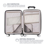 Travelpro Pathways 3 Hardside Expandable Luggage, 8 Spinner Wheels, Lightweight Hard Shell Suitcase, Checked Medium 25 Inch, Black Knight