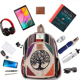 KayJayStyles Small Lightweight Daypack Backpack Handmade Himalayan Hemp Bohemain Travel, Hiking, Purse