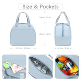 abshoo Lunch Bag for Women Girls Reusable Tote Lunch Bags Insulated Lunch Bag for School Work Picnic Travel (LightsteelBlue)