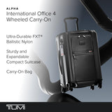 TUMI - Alpha International Office 4 Wheeled Carry-On - Men's Zip Expansion Business Luggage with Laptop & Tablet Compartments - Black