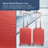 FUL Tommy Bahama 22.5 Inches Rolling Carry On, Hard-Sided Suitcases with Spinner Wheels, Coral