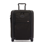 TUMI - Alpha Continental Expandable 4-Wheeled Carry-On Luggage - Compact Travel Suitcase - TSA Lock Tracer - Black