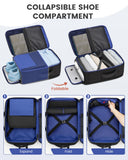 MATEIN Anti Theft Personal Item Backpack 18x14x8, Underseat Travel Backpack with Water Bottle Holder Fit 15.6 Inch Laptop, TSA Approved Luggage Bag with Shoe Compartment for Spirit Airlines, 2 Pcs Set