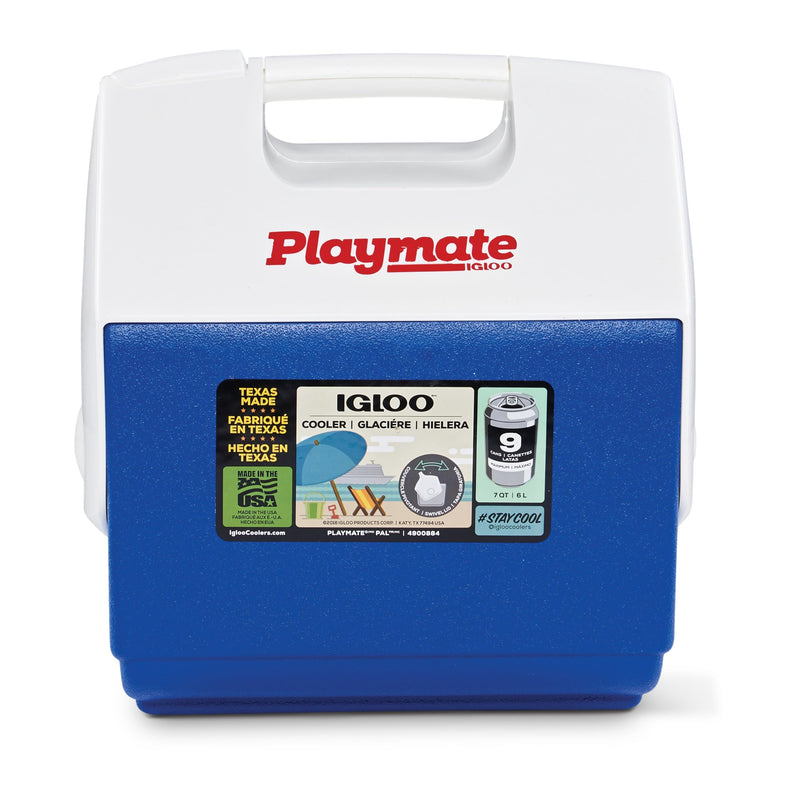 Igloo Playmate Pal Cooler, Blue/White, 7 Qt
