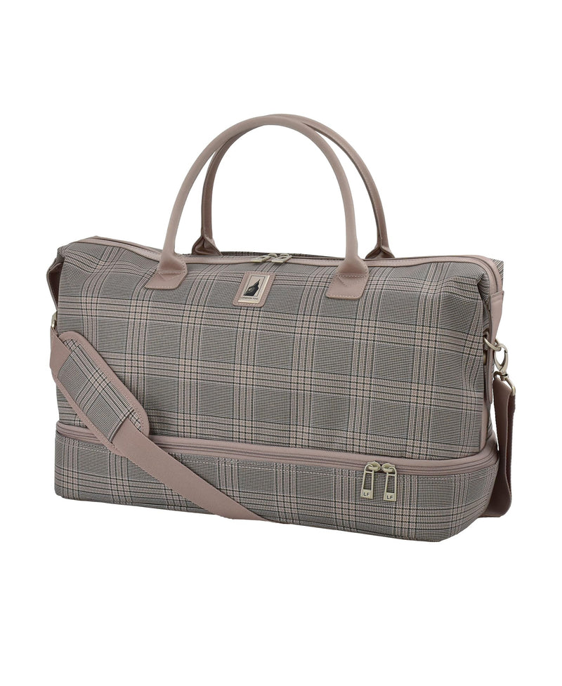 London Fog Brentwood IV 20" Drop Bottom Duffel, Rose Charcoal