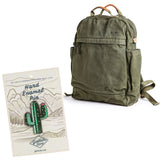 Gootium Canvas Backpack x Cactus Enamel Pin