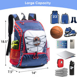VIGEGARI Basketball Bag Backpack with Ball Compartment & Shoe Pocket – Gym Bag for Soccer, Football, Volleyball – Large Capacity Athletic Backpack for Youth & Adults, Basketball Gifts